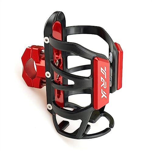 LCXZKIVS Für Benelli TRK 251 TRK502/X TRK251 2017-2022 Motorrad Getränke Wasser Flasche Käfig Trinken Kaffee Tasse Halter Wate Trinken Tasse Halter Getränkehalter(Rot) von LCXZKIVS