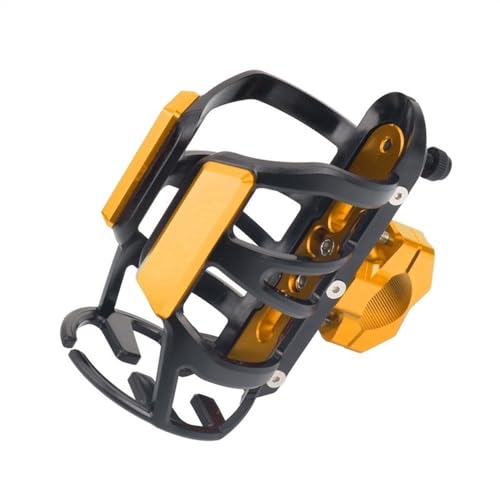 LCXZKIVS Für Hon&da CB 125R CB125R 2018-2023 Motorrad Getränke Wasser Flasche Käfig Trinken Kaffee Tasse Halter Wate Trinken Tasse Halter Getränkehalter(Gold) von LCXZKIVS