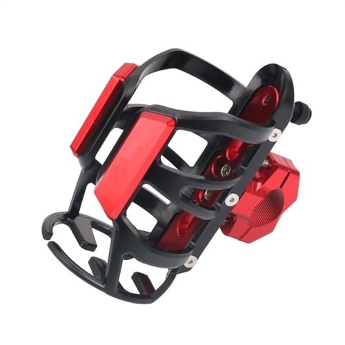 LCXZKIVS Für Hon&da CB400 CB400X CB400F Motorrad Getränke Wasser Flasche Käfig Trinken Kaffee Tasse Halter Wate Trinken Tasse Halter Getränkehalter(Rot) von LCXZKIVS