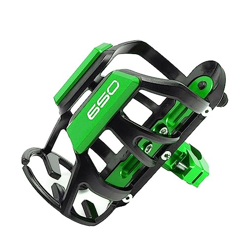 LCXZKIVS Für K&awasaki Ninja 650 Z650 Motorrad Getränke Wasser Flasche Käfig Trinken Kaffee Tasse Halter Stoßstange Halter Stehen Wate Trinken Tasse Halter Getränkehalter(Grün) von LCXZKIVS