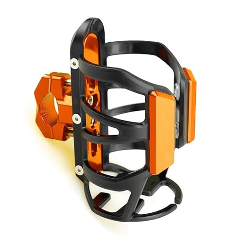 LCXZKIVS Für K&awasaki Z750 Z 750 Motorrad Getränke Wasser Flasche Käfig Trinken Kaffee Tasse Halter Stoßstange Halter Stehen Wate Trinken Tasse Halter Getränkehalter(Orange) von LCXZKIVS