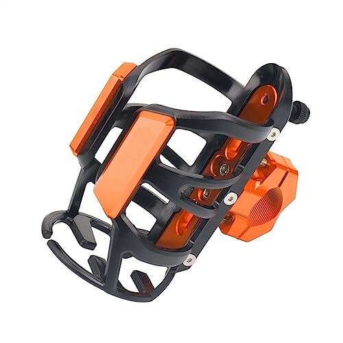 LCXZKIVS Für Moto Guzzi V9 Roamer/V85 TT/V7 Stone/Special Motorrad Getränke Wasser Flasche Käfig Trinken Kaffee Tasse Halter Stoßstange Halter Stehen Wate Trinken Tasse Halter Getränkehalter(Orange) von LCXZKIVS