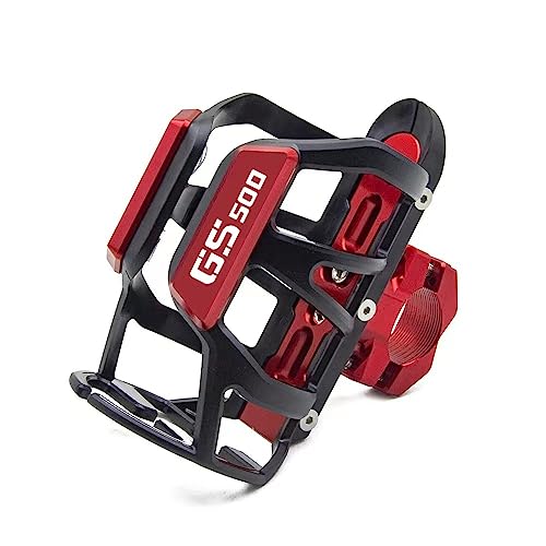 LCXZKIVS Für Suzuki GS500 GS500E GS500F GS 500E 500F Motorrad Getränke Wasser Flasche Käfig Trinken Kaffee Tasse Halter Stoßstange Halter Stehen Wate Trinken Tasse Halter Getränkehalter(Rot) von LCXZKIVS