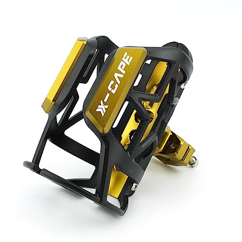 LCXZKIVS Für XCape X-Cape 650 Corsaro Granpasso 1200 Motorrad Getränke Wasser Flasche Käfig Trinken Kaffee Tasse Halter Wate Trinken Tasse Halter CNC Zubehör Getränkehalter(Gold) von LCXZKIVS