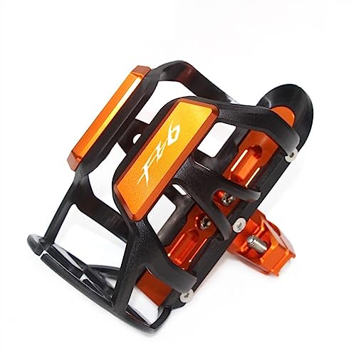 LCXZKIVS Für Yama&ha FZ6 FZ6N Motorrad Getränke Wasser Flasche Käfig Trinken Kaffee Tasse Halter Stoßstange Halter Stehen Wate Trinken Tasse Halter Getränkehalter(Orange) von LCXZKIVS