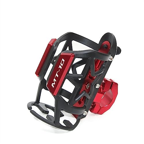 LCXZKIVS Für Yama&ha MT10 MT-10 SP Motorrad Getränke Wasser Flasche Käfig Trinken Kaffee Tasse Halter Stoßstange Halter Stehen Wate Trinken Tasse Halter Getränkehalter(Rot) von LCXZKIVS