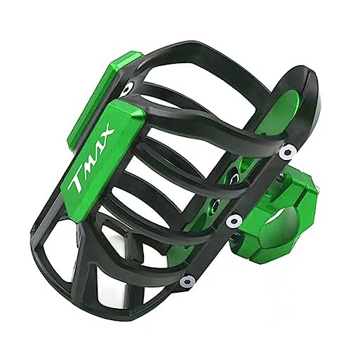 LCXZKIVS Für Yama&ha TMAX560 TMAX530 TMAX500 T-MAX Motorrad Getränke Wasser Flaschenhalter Trinken Kaffee Becherhalter Stoßstangenhalter Ständer Wate Getränkebecherhalter Getränkehalter(Grün) von LCXZKIVS