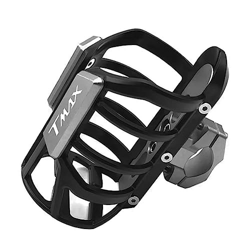 LCXZKIVS Für Yama&ha TMAX560 TMAX530 TMAX500 T-MAX Motorrad Getränke Wasser Flaschenhalter Trinken Kaffee Becherhalter Stoßstangenhalter Ständer Wate Getränkebecherhalter Getränkehalter(Chrome) von LCXZKIVS