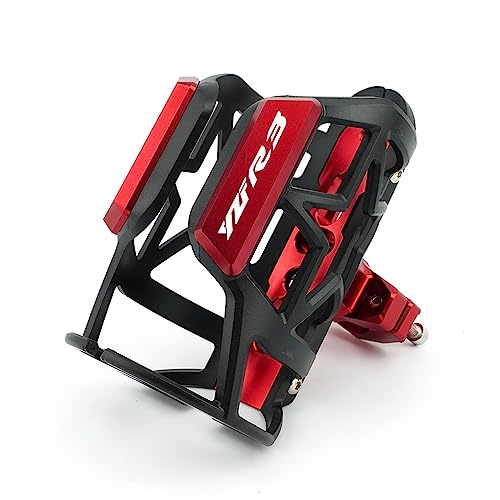 LCXZKIVS Für Yama&ha YZF R3 YZF-R3 2015-2022 2023 Motorrad Getränke Wasser Flasche Käfig Trinken Kaffee Tasse Halter Wate Trinken Tasse Halter Getränkehalter(Rot) von LCXZKIVS