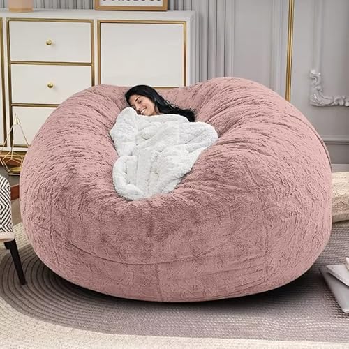 LCYFBE Sitzsack-Stuhlbezug (nur Bezug, kein Füllstoff)，weicher Flauschiger PV-Samt, waschbar,fauler Sofa-Bettbezug, Wohnzimmer, Schlafzimmer, Möbel außen （#10，5FT(150 * 75cm)） von LCYFBE