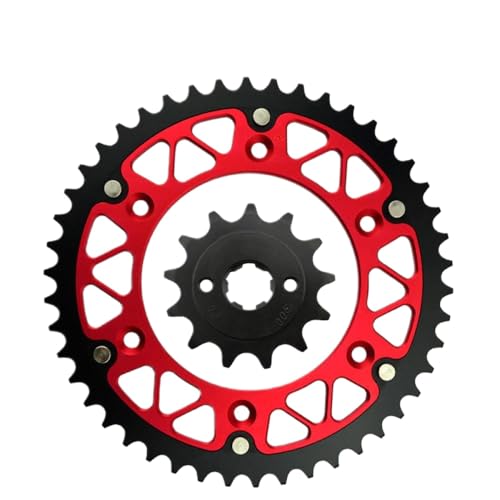 13T 45T 46T 47T 48T 49T 51T 52T Vorderradfahrrad -Set kompatibel mit CRF150F CRF230F CRF230 Trail CRF150 230 Motorcycles Dirt Bike ATV Ersatzteile Teile(520 13T-46T) von LCYSXTFZ