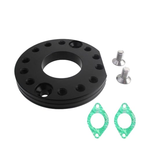 DJ Motorhöhlenvergaser -Verteiler -Spinnerplatten -Einsteller -Adapter mit Dichtung mit ZS190 Anima 190cc 212cc Motorteile kompatibel(Black) von LCYSXTFZ