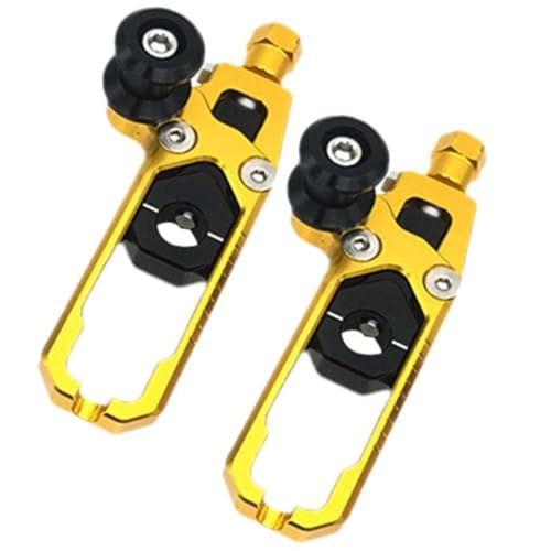 Kettenanpassungswerkzeug für R15 V3 2017-2021 Motorrad-kompatibler Kettenspanner-Aluminium-Einstellungskit Easy Installation(Golden) von LCYSXTFZ