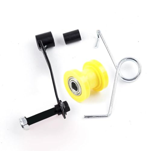 Kettenrolle Guide Federantriebsrollenscheibe Slider -Spanner -Einsteller IDLER -Radanleitung kompatibel mit Dirt Pit Bike Motorcycle ATV(1 set yellow) von LCYSXTFZ