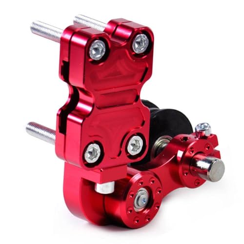 Universal Kettenspannerwalze für Motorradhacker ATV kompatibel in schwarzem rotem Silber Blau(Red) von LCYSXTFZ