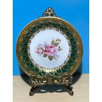 Vintage Aynsley Schmuckschale Verziert Mit Rosa Rosen von LCorazon