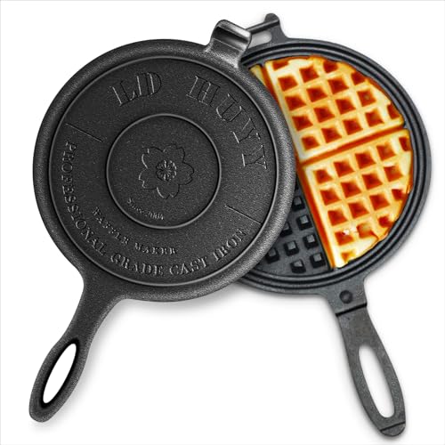 Professioneller 20,3 cm Gusseisen-Waffeleisen Herdplatte | 3,6 kg verdickter Körper, schnelle Erwärmung, nicht beschichtete Oberfläche | Rustikales rundes Waffeleisen aus Gusseisen Professioneller 20,3 cm Gusseisen-Waffeleisen Herdplatte | 3,6 kg verdickter Körper, schnelle Erwärmung, nicht beschichtete Oberfläche | Rustikales rundes Waffeleisen aus Gusseisen von LD HuYY