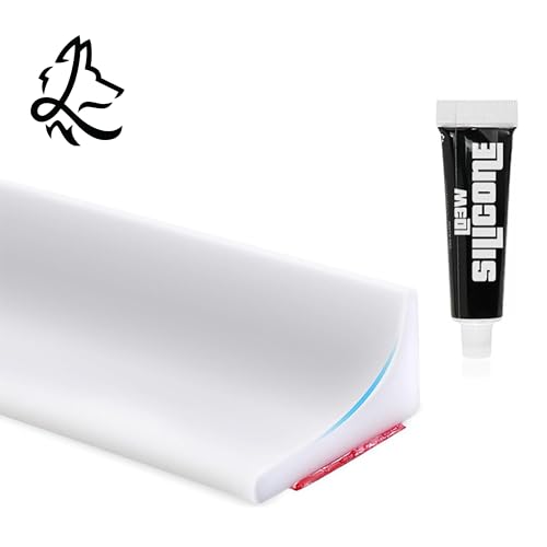 Duschtürdichtung, Duschabdichtung, Duschabdichtung, Duschabdichtung für Duschwand, Duschtürdichtung unten, Weiß, Schwarz, Grau oder Transparent (Weiß, 3 Meter) von LD3W Self-adhesive seal
