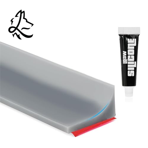 Duschtürdichtung, Duschabdichtung, Duschabdichtung, Duschabdichtung für Glaswand, Duschtürdichtung, weiß, schwarz, grau oder transparent (Grau, 3 Meter) von LD3W Self-adhesive seal