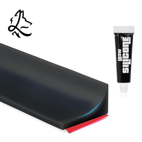 Duschtürdichtung aus Silikon, selbstklebend, mit Silikonschlauch zur Abdichtung für Badewanne, Gemeinschaftsbad, Duschtürdichtung (Schwarz, 3 Meter) von LD3W Self-adhesive seal
