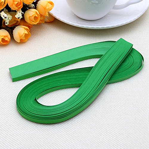 LDA Holen Sie Sich frische 120 Streifen Quilling Papier 5 Mm Breite Volltonfarbe Origami Papier DIY Hand Handwerk Monochrome Papierstreifen 5 Mm Grün von XGAGHB