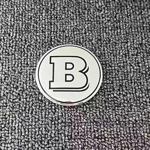 LDBKFD 4 Stück Nabe Mitte Abdeckung Aufkleber für Smart Brabus, Radnabenabdeckung-Logo Felgenkappen Aufkleber Nabenkappen Felgenaufkleber,B- 65mm von LDBKFD