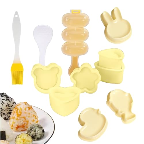 LDBKLGHJ 10 Stück Onigiri Form, Onigiri Maker Form-Teilig, Antihaft Sushi Maker Onigiri Mold Bento Pressform Reisformer zum Kochen in der Küche LDBKLGHJ 10 Stück Onigiri Form, Onigiri Maker Form-Teilig, Antihaft Sushi Maker Onigiri Mold Bento Pressform Reisformer zum Kochen in der Küche von LDBKLGHJ