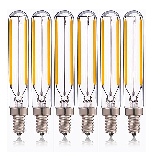 LDCHIUEN Edison LED Vintage Glühbirne - T20 2700K E14 LED-Leuchtmittel, 6 Stück Warmweiß Filament Retro Glas Birne Energiesparlampe, Nicht dimmbar von LDCHIUEN