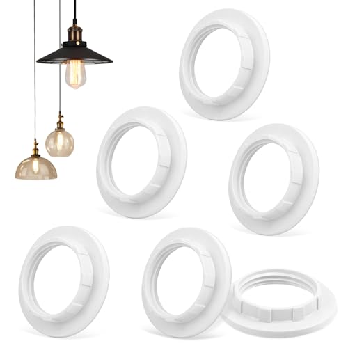 6 Stück Schraubring für Lampenfassung E14 Lampenschirm Ring 28mm Lampenschirm Halterung Lampenschirm Reduzierring Schraubring Lampenschirm Schraubring Kunststoff Weiß für Tischlampe Deckenleuchten 6 Stück Schraubring für Lampenfassung E14 Lampenschirm Ring 28mm Lampenschirm Halterung Lampenschirm Reduzierring Schraubring Lampenschirm Schraubring Kunststoff Weiß für Tischlampe Deckenleuchten von LDERFIV