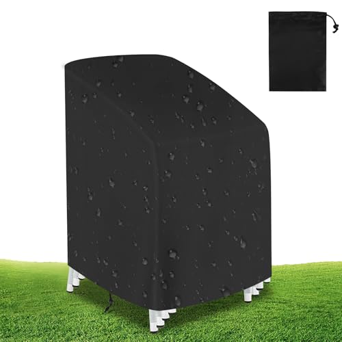 Gartenstuhl Abdeckung Gartenstühle Abdeckung Gartenstühle Winterfest Schutzhülle Gartenstühle Schutzhülle Stapelstühle Stuhlabdeckung Outdoor Wetterfest 210D Wasserdicht Anti-UV Reißfest Schwarz Gartenstuhl Abdeckung Gartenstühle Abdeckung Gartenstühle Winterfest Schutzhülle Gartenstühle Schutzhülle Stapelstühle Stuhlabdeckung Outdoor Wetterfest 210D Wasserdicht Anti-UV Reißfest Schwarz von LDERFIV