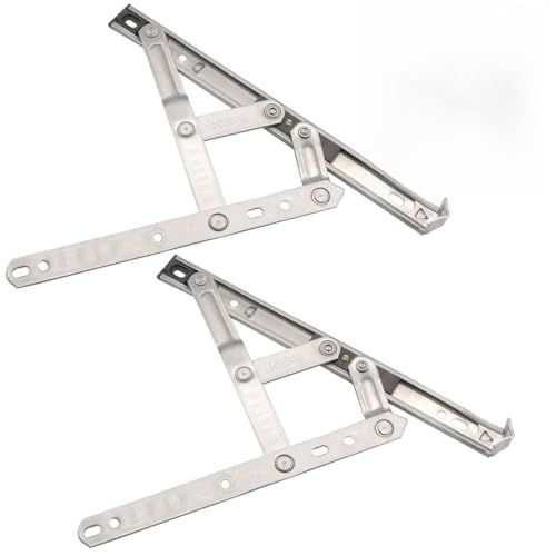 LDEXIN 1 Paar 30,5 cm Flügelfensterscharniere, 304 Edelstahl, verdeckte Reibungsscharniere, 2,5 mm dick, 22,2 mm Nut von LDEXIN
