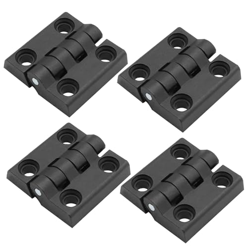 LDEXIN 4 Stück 47 mm x 47 mm schwarze Kunststoffscharniere für Schranktüren, schwarzes Nylon-Türscharnier LDEXIN 4 Stück 47 mm x 47 mm schwarze Kunststoffscharniere für Schranktüren, schwarzes Nylon-Türscharnier von LDEXIN