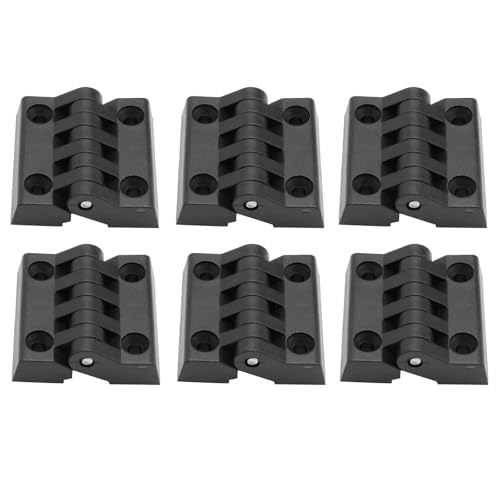 LDEXIN 6 Stück 40 mm x 40 mm schwarze Kunststoffscharniere für Schranktüren, schwarzes Nylon-Türscharnier LDEXIN 6 Stück 40 mm x 40 mm schwarze Kunststoffscharniere für Schranktüren, schwarzes Nylon-Türscharnier von LDEXIN
