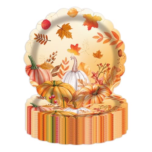 LDFDRT 50pcs Herbst Danksagung Teller Fallen Partygeschirr Geburtstag Pappteller,18cm Partyteller Papier Party Geschirr Deko zum Hochzeit Garten Party LDFDRT 50pcs Herbst Danksagung Teller Fallen Partygeschirr Geburtstag Pappteller,18cm Partyteller Papier Party Geschirr Deko zum Hochzeit Garten Party von LDFDRT