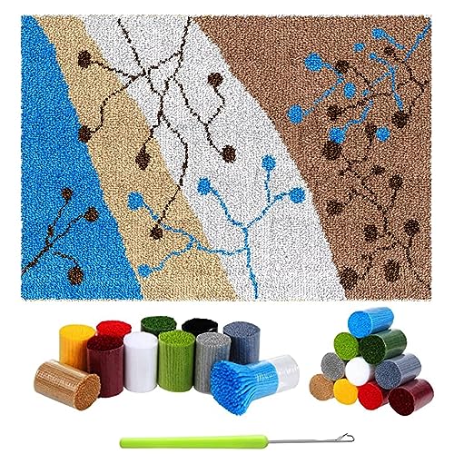 Knüpfteppich für Kinder und Erwachsene zum Selber Knüpfen, DIY Latch Hook Teppich Kit Tapisserie Teppich Knüpf-Sets Kreuzstich Set Knüpfen Set Für Kinder Und Erwachsene (80x115cm) von LDFHOIN