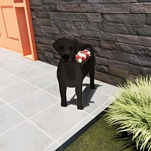 LDFHOIN 14 Zoll PVC Niedliche Labrador Blumentöpfe für Garten Innendekorationen, Hund Pflanztopf Blumentopf, Pflanzenbehälterhalter für Tier Hund, Blume Kaktus Luftpflanzen von LDFHOIN