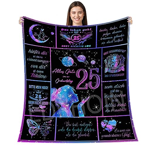 LDFHOIN Kuscheldecke Flauschige An Meine Tochter Von Mama, Personalisierte Geburtstag Geschenk, Eltern für Tochter Deutsche Nachricht Briefdecke Positiv Ermutigen Flanelldecke 150x220cm von LDFHOIN