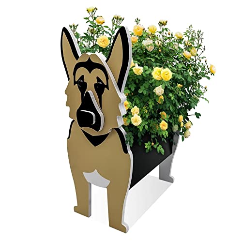 LDFHOIN Blumentopf Hund, Übertopf mit niedlichem Hund, Haustier Hunde-Pflanztöpfe, 3D Blumentopf Pflanzen Aufbewahrungsbehälter In Tierform, Gartentöpfe Für Innen/außengarten von LDFHOIN