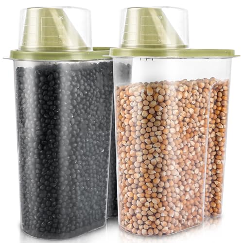 LDHHYH 2.5L Hundefutter Aufbewahrung 2 Set, Luftdichte Hundefutter Vorratsbehälter, Luftdicht Hundefutter Aufbewahrung mit Deckel, Vorratsbehälter Hundefutter von LDHHYH