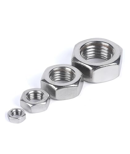 1/2/5/10PCS 4-40 6-32 8-32 10-24 1/4 5/16 3/8 7/16 1/2 3/4 5/8 Zoll Hex Hexagon Mutter Gewinde 304 Edelstahl(10 24 10pcs) von LDHNFBYV