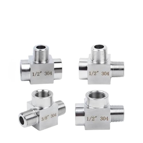 1/8 "1/4" 3/8 "1/2" BSP NPT Weiblich Männlich T 3 Möglichkeiten 304 Edelstahl Rohr Fitting anschluss Splitter Block(BSP,FEMALE-FEMALE-MALE_1/8") von LDHNFBYV