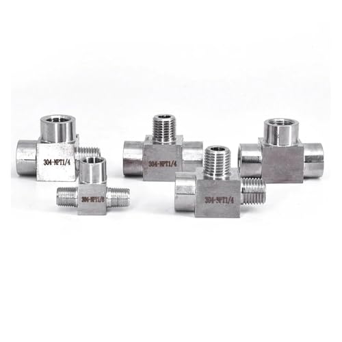 1/8 "1/4" 3/8 "1/2" BSP NPT Weiblich Männlich T 3 Möglichkeiten 304 Edelstahl Rohr Fitting anschluss Splitter Block(NPT,FEMALE-MALE-FEMALE_3/8") von LDHNFBYV
