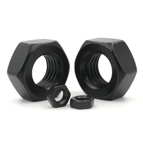 1–50 Stück M2,5,6 M3, M4 M5 M6 M8 M10 M12 M14 M16 M18 M20 M22 M24 M27 M30 M33 M36 Sechskantmuttern aus schwarzem Kohlenstoffstahl(M30x1pc) von LDHNFBYV
