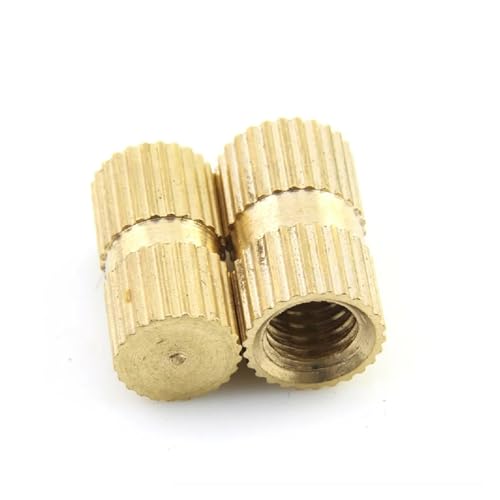 10-50 stücke M3 M4 M5 M6 M8 Messing Sackloch Rändelmuttern Gewindemutter(Length 20mm,M4 x OD5 50pcs) von LDHNFBYV