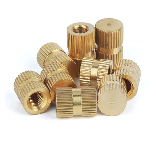 10-50 stücke M3 M4 M5 M6 M8 Messing Sackloch Rändelmuttern Gewindemutter(Length 8mm,M4 x OD5 50pcs) von LDHNFBYV