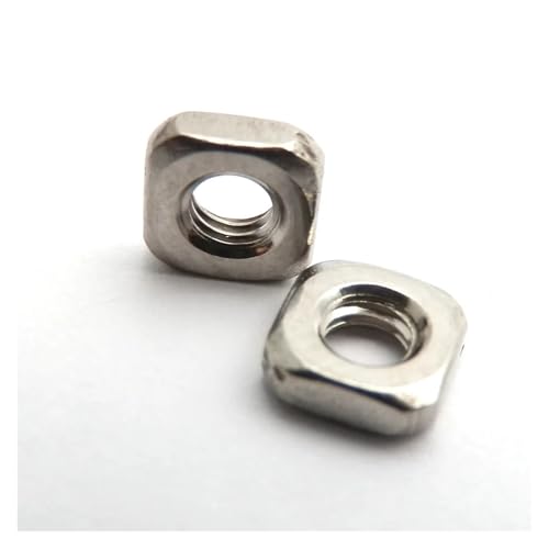 100 Stück M3 M4 M5 M6 M8 Vierkantmuttern, dünne Muttern, A2 304 Edelstahl, Muttern, DIN 562(M3) von LDHNFBYV
