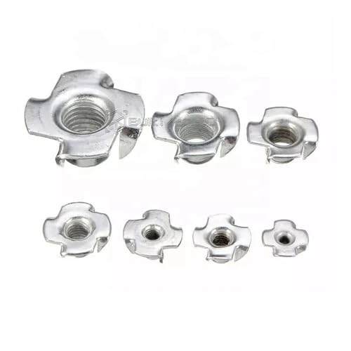100 Teile/los M3 M4 M5 M6 M8 M10 Verdickt Stahl Vier Krallen Lautsprecher Mutter Blind Pronged Insert T-Mutter(M4) von LDHNFBYV