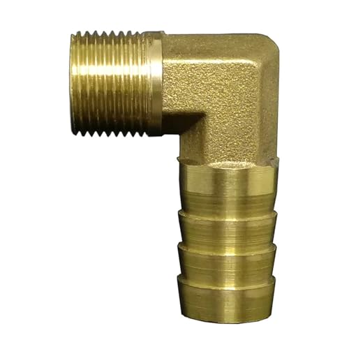 13mm Schlauch Barb x 1/4 "3/8" 1/2 "BSP Außengewinde Ellenbogen Messing Rohr Fitting Adapter(1/2") von LDHNFBYV