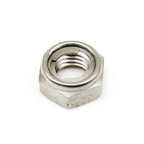 2/5/10 Stück M3 M4 M5 M6 M8 M10 M12 M14 M16 304 A2 Edelstahl Ganzmetalleinsatz Sechskantmutter Kontermutter(5pcs M10) von LDHNFBYV