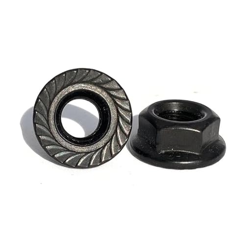 2–20 Stück M3 M4 M5 M6 M8 M10 M12 Spinlock-Sechskantmutter aus schwarzem Kohlenstoffstahl(M3 20pcs) von LDHNFBYV